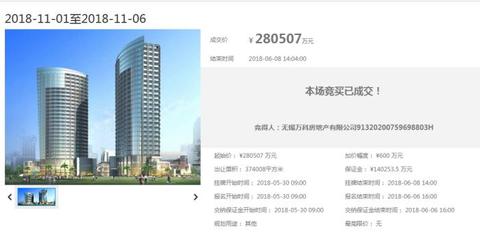 萬科首入金壇 28億大手筆拿下濱湖新城6幅商住地